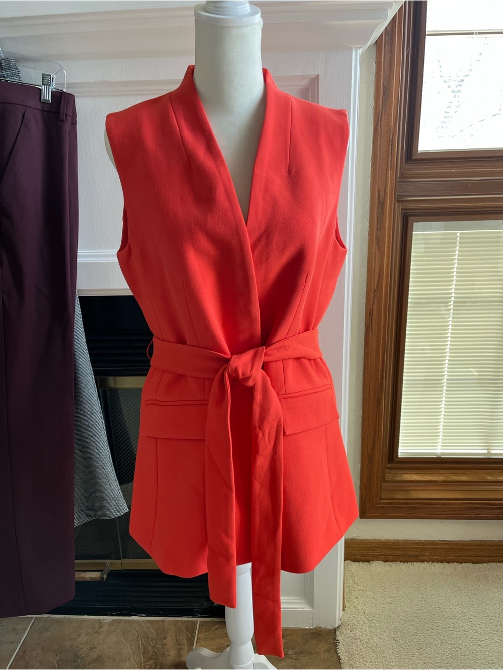 Ann Taylor Fiery Sunset Sleeveless Tailored Vest — NWT